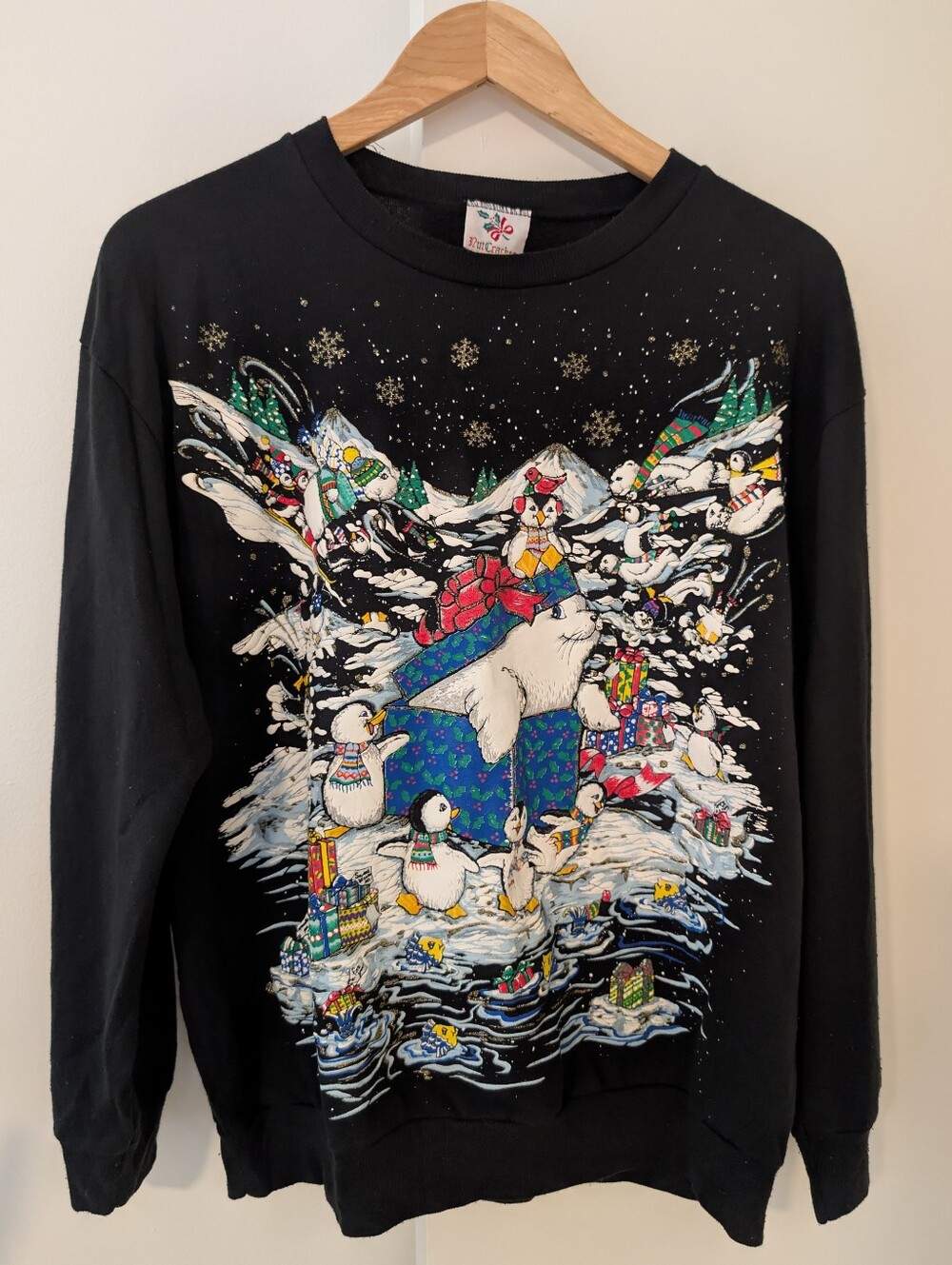 Vintage Seal & Penguins Christmas Sweatshirt